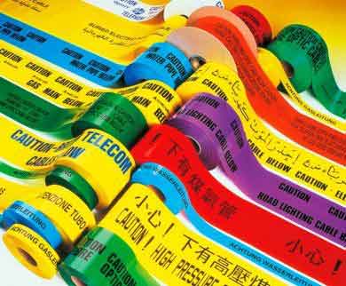Underground Warning Tape - Caution Electric Cable Below